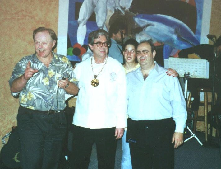 Commander Tom McCrystal (left) introduces Chef Murat Day (center) and restaurant owner (right)